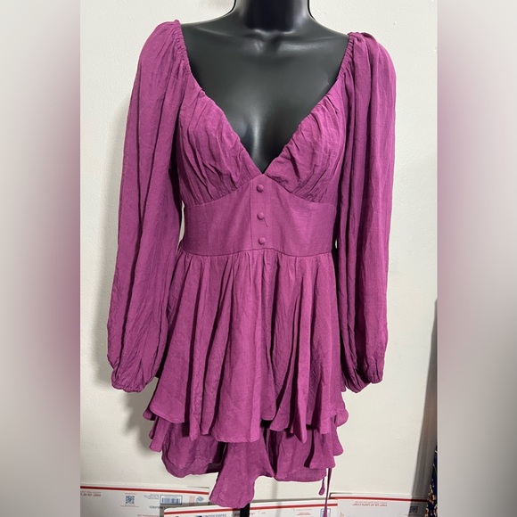 Fashionnova Summer Love Romper - Plum - Picture 6 of 11